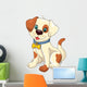 Dog sitting Wall Decal