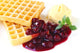 Waffles with Cherries and