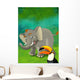 Cartoon Jungle Safari Illustration Wall Mural