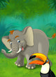 Cartoon Jungle Safari Illustration Wall Mural