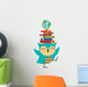 Owl With Stack of Books Wall Decal