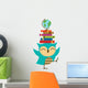 Owl With Stack of Books Wall Decal