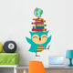Owl With Stack of Books Wall Decal
