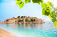 Sveti Stefan from Beach Wall Mural