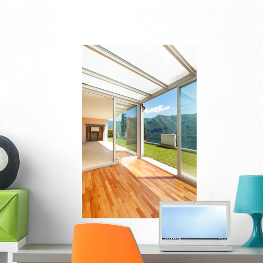 Interior Apartment with Garden Wall Mural