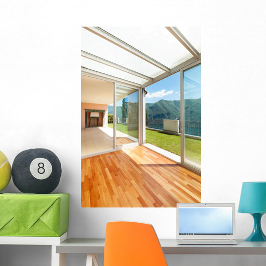 Interior Apartment with Garden Wall Mural