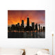 Wonderful Chicago Skyscrapers Silhouette Wall Decal