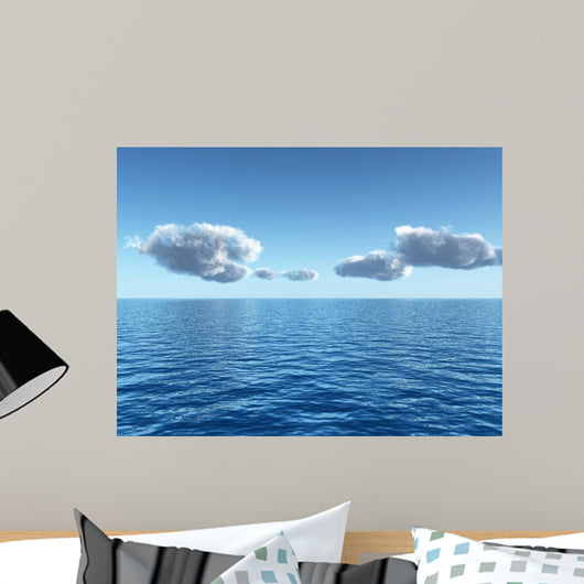 Beautiful sea and clouds sky - digital artwork Wall Mural