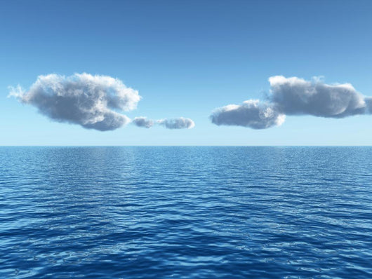 Beautiful sea and clouds sky - digital artwork Wall Mural