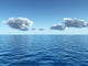 Beautiful sea and clouds sky - digital artwork Wall Mural
