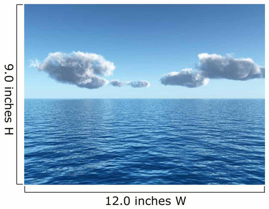 Beautiful sea and clouds sky - digital artwork Wall Mural