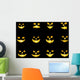 Faces of Jack-o-lanterns Wall Mural