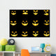 Faces of Jack-o-lanterns Wall Mural
