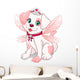 Pink Fairy Dog Wall Decal