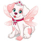 Pink Fairy Dog Wall Decal