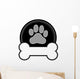 Dog Bone and Paw Wall Decal