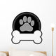 Dog Bone and Paw Wall Decal