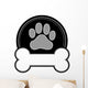 Dog Bone and Paw Wall Decal