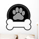Dog Bone and Paw Wall Decal
