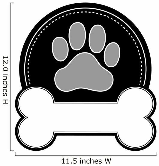 Dog Bone and Paw Wall Decal