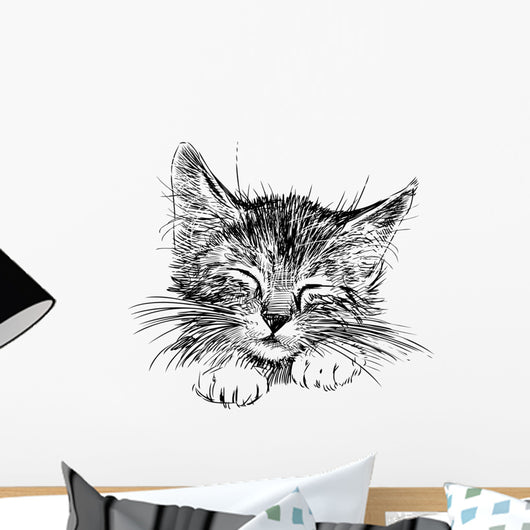 sleeping cat Wall Decal