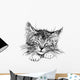 sleeping cat Wall Decal