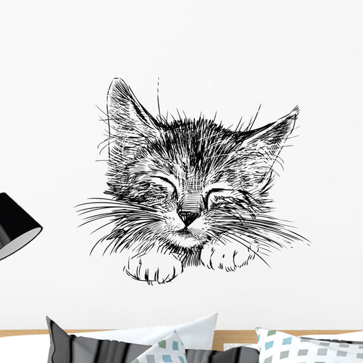 sleeping cat Wall Decal