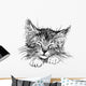 sleeping cat Wall Decal