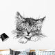 sleeping cat Wall Decal