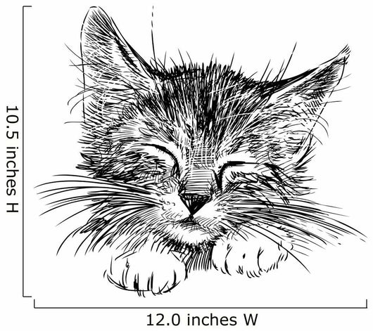 sleeping cat Wall Decal