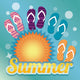 Summer with Sun and Wall Decal