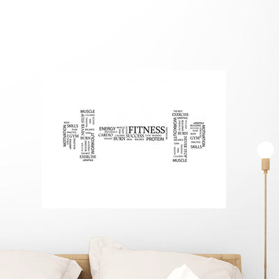Fitness Icon shown on a wall