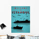 Vinitage Istanbul Poster Wall Mural