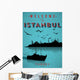 Vinitage Istanbul Poster Wall Mural