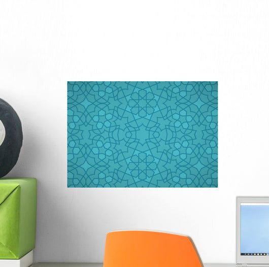 Turquoise Ottoman Pattern Wall Decal