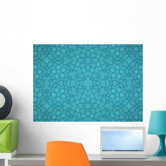 Turquoise Ottoman Pattern Wall Decal