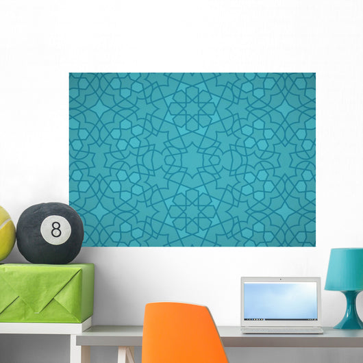 Turquoise Ottoman Pattern Wall Decal