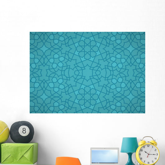 Turquoise Ottoman Pattern Wall Decal