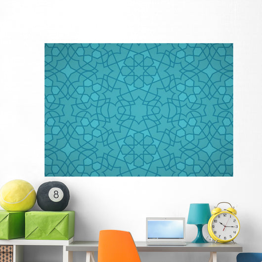 Turquoise Ottoman Pattern Wall Decal