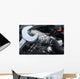 V8 supercharged car engine and spanner Wall Mural