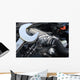 V8 supercharged car engine and spanner Wall Mural
