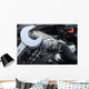 V8 supercharged car engine and spanner Wall Mural
