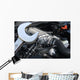 V8 supercharged car engine and spanner Wall Mural