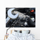 V8 supercharged car engine and spanner Wall Mural