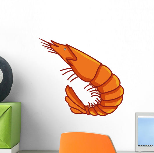 Shrimp Isolated Illustration Wall Decal