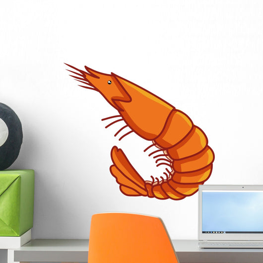 Shrimp Isolated Illustration Wall Decal