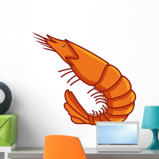Shrimp Isolated Illustration Wall Decal