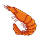 Shrimp Isolated Illustration Wall Decal