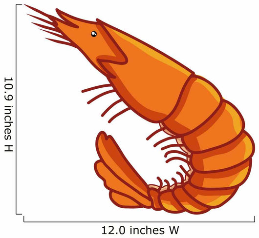 Shrimp Isolated Illustration Wall Decal