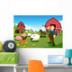 Farmer and Tractor Farm Wall Mural